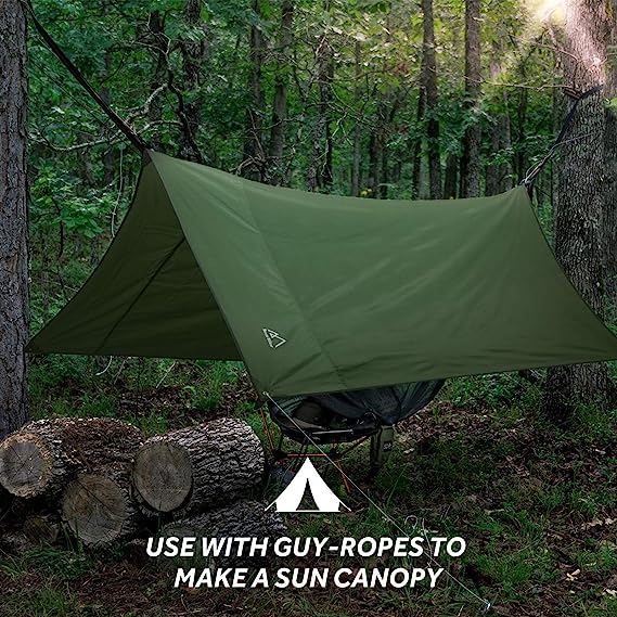 Terra Hiker Camping Tarp, Waterproof Picnic Mat, Multifunctional Tent Footprint with Drawstring Carrying Bag for Picnic, Hiking
