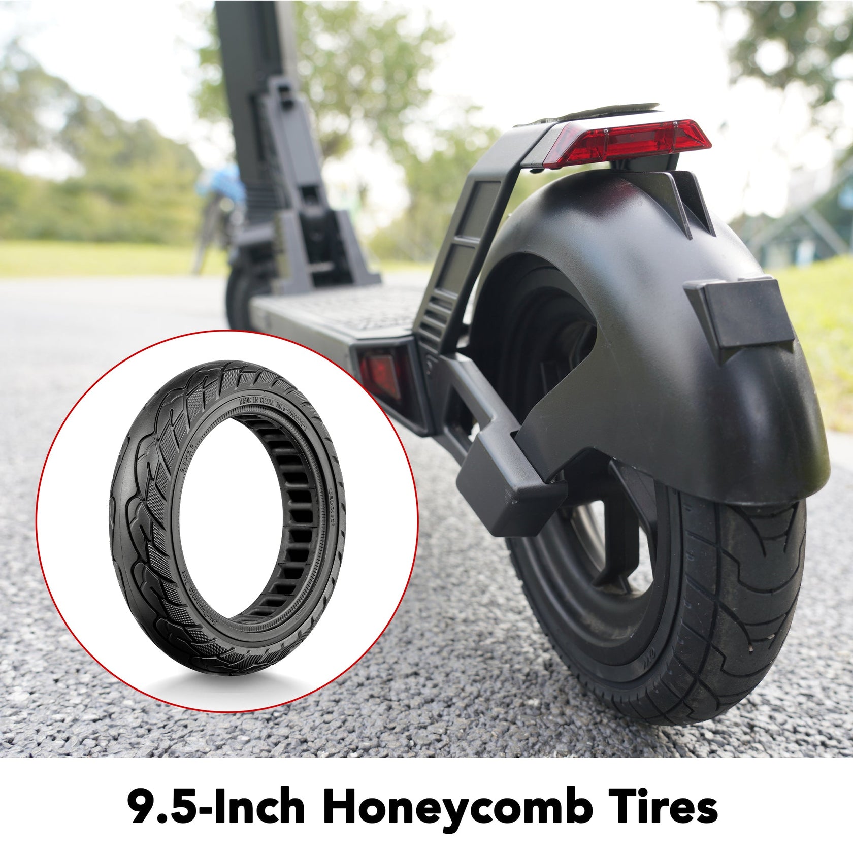 V8 Electric Scooter Bundle - Honeycomb Tires