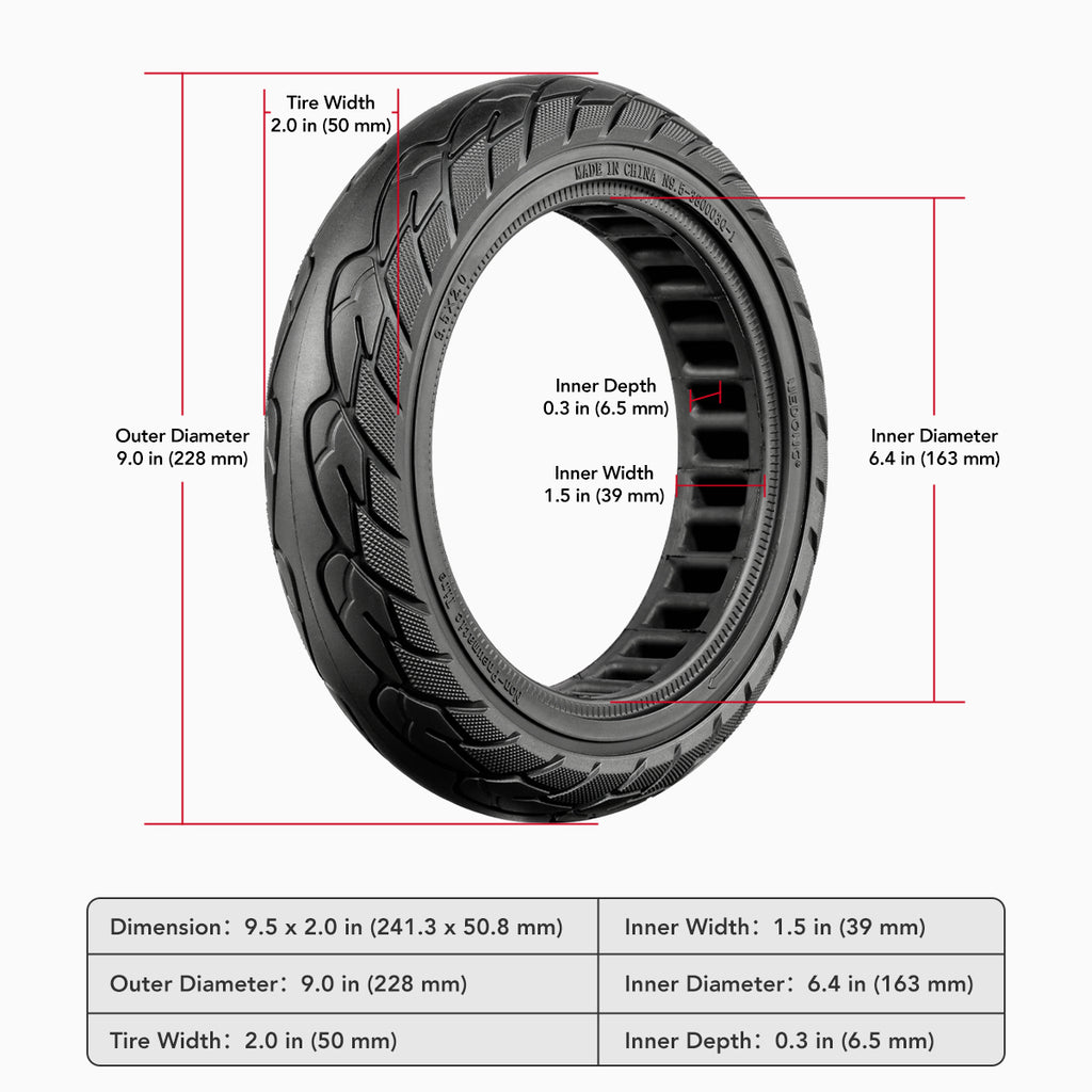 9.5-Inch Inner Honeycomb Tire for V8